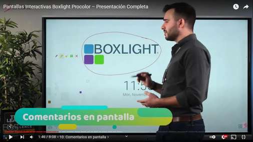 Boxlight - Comentarios en pantalla