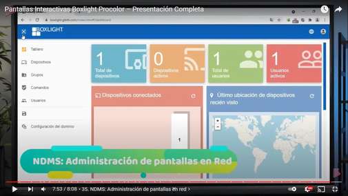 Boxlight - Administración por Red NDMS