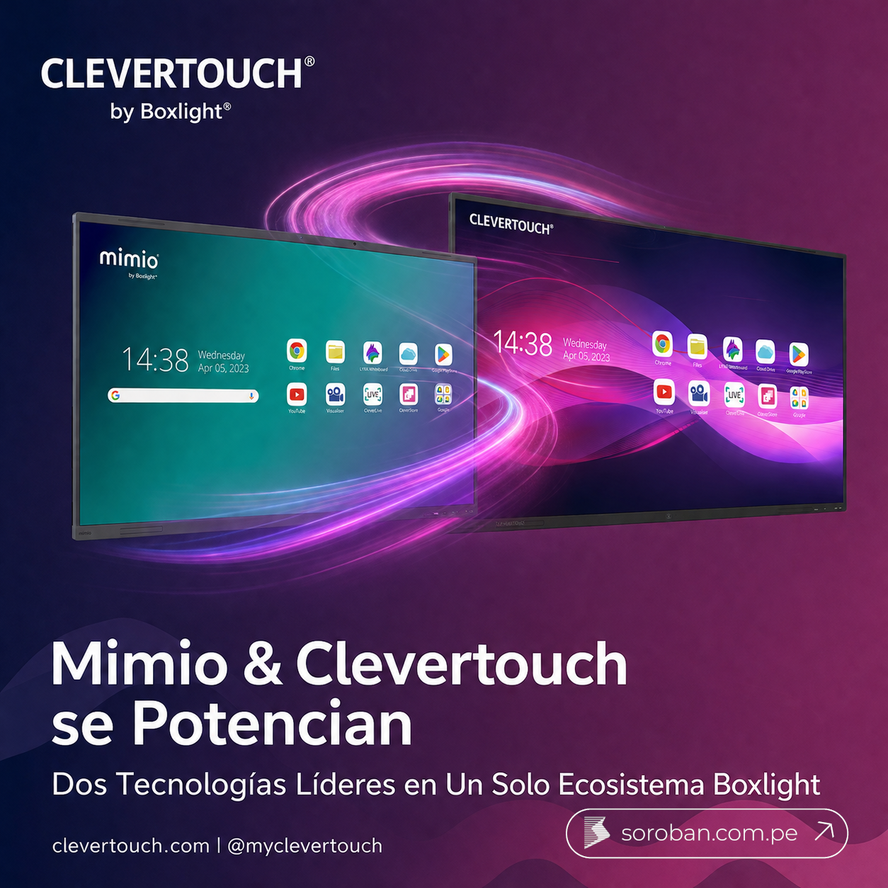 Unificación Mimio y Clevertouch por Boxlight