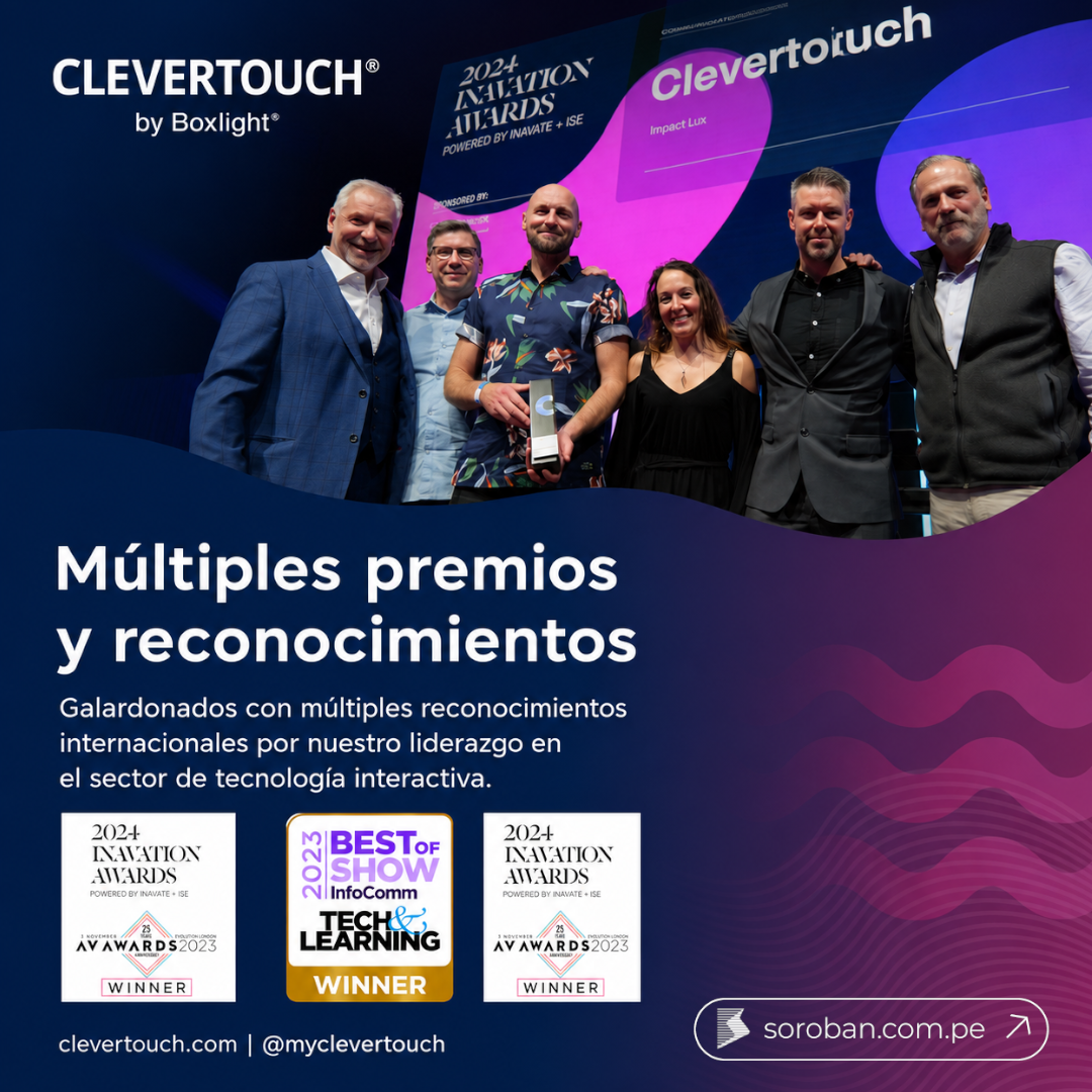Premios y Reconocimientos Boxlight Clevertouch