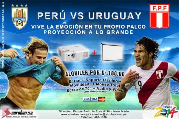 Vive el Perú vs Uruguay en Pantalla Gigante