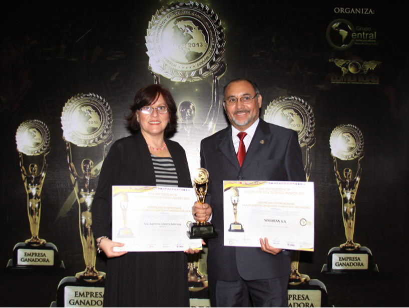 Premiación a SOROBAN en "The 8th Edition Of International Business Awards 2013"