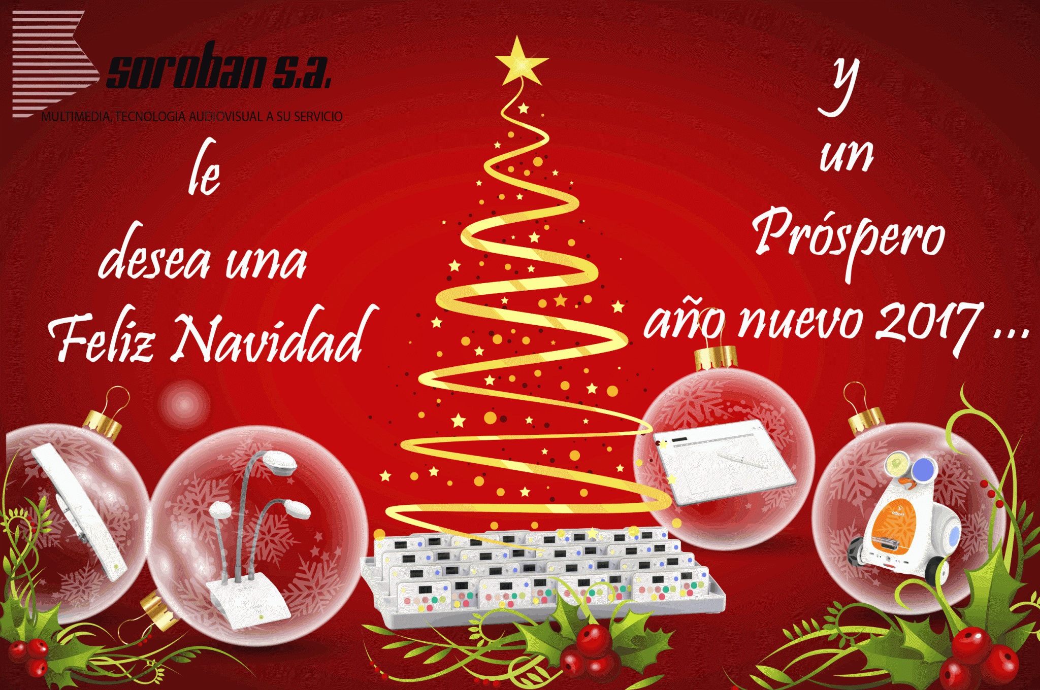 SOROBAN les desea una Feliz Navidad y un Próspero 2017