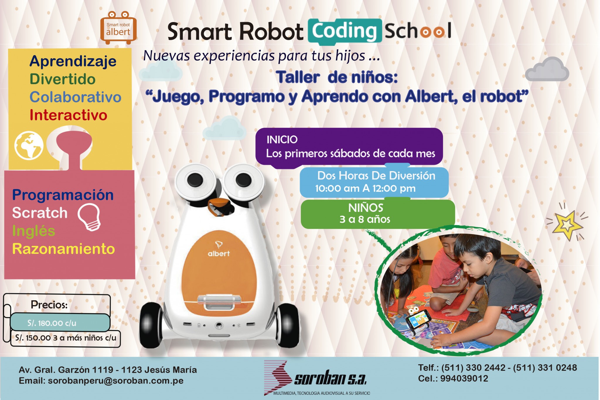 Taller de Robótica para Niños "Albert Smart Robot Coding School"