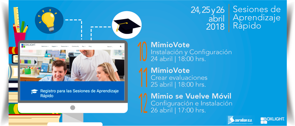 Boxlight Mimio: Capacitaciones de Abril Para Docentes: Sesión 10, 11 y 12