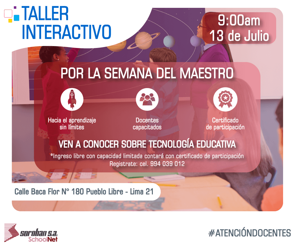 Invitación al Taller Interactivo – Soroban Schoolnet