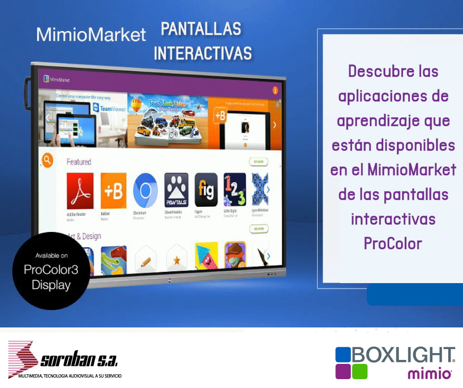 MimioMarket en la Pantalla Interactiva Procolor