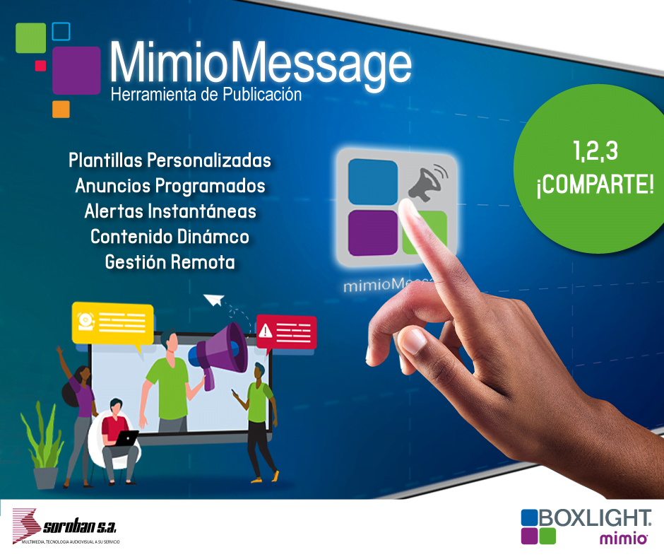 La nueva aplicación de alertas y anuncios de Boxlight: MimioMessage
