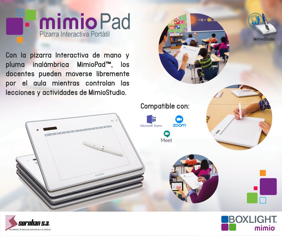 MimioPad: Pizarra Interactiva Portátil de mano