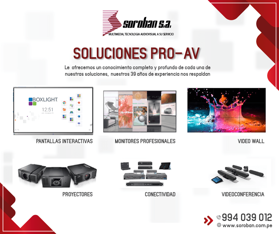 Soluciones Pro-AV por SOROBAN SA