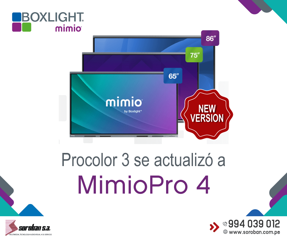 Nueva Actualización de la Pantalla Interactiva Boxlight Mimio
