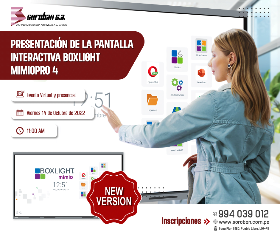 Presentación de las Pantallas Interactivas Boxlight MimioPro 4