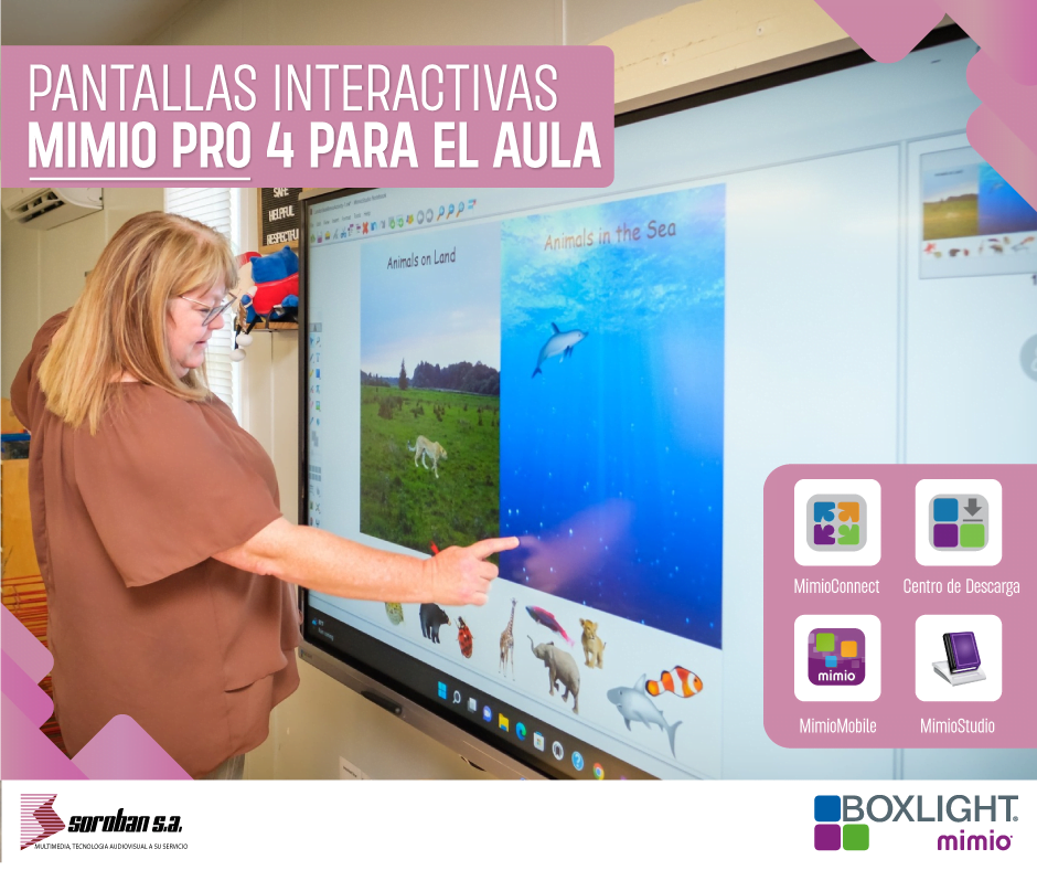 Pantallas Interactivas Boxlight MimioPro4 para el aula