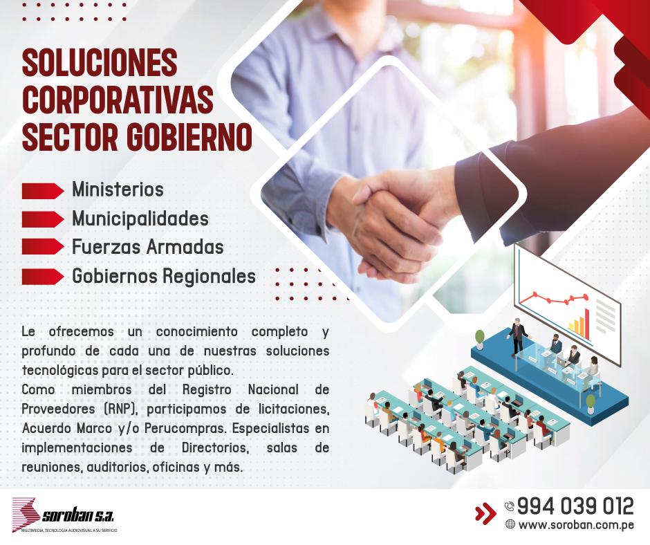 Soluciones Corporativas para Sectores especializados: Sector Gobierno