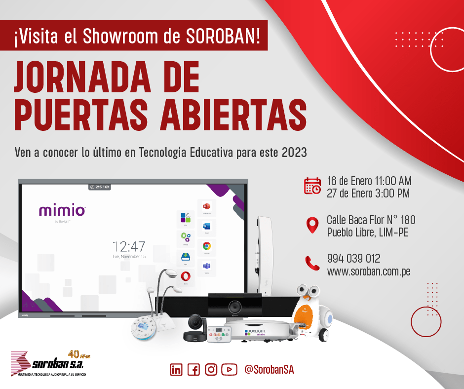 Agenda tu visita al Showroom de SOROBAN