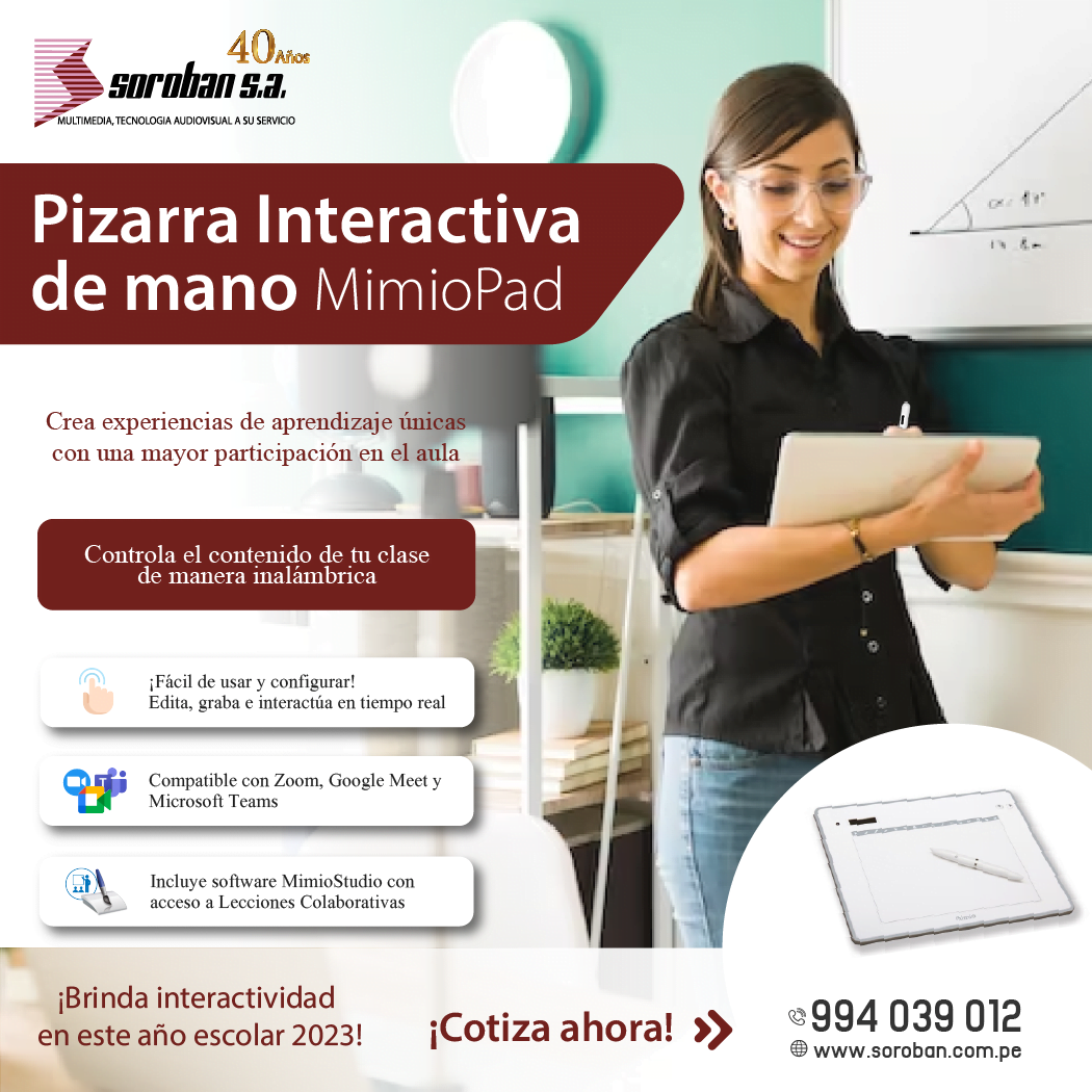 Pizarra Interactiva portátil de mano MimioPad