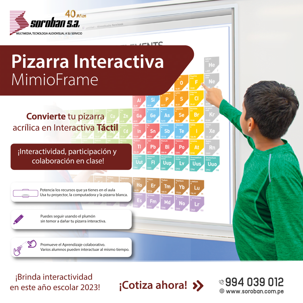 Pizarra Interactiva Mimio Frame