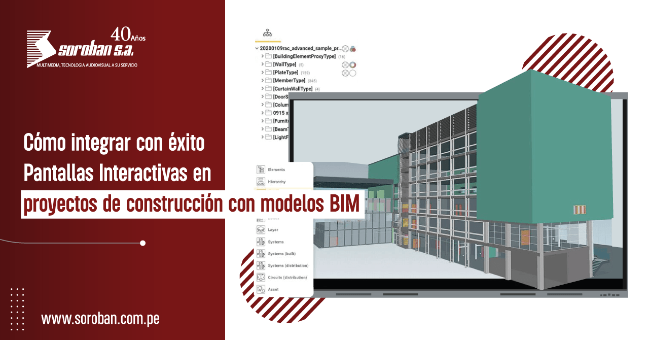 Cómo integrar con éxito pantallas interactivas en proyectos de construcción con modelos BIM