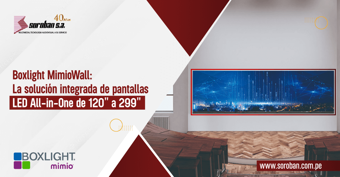 Boxlight MimioWall: La solución integrada de pantallas LED All-in-One de 120″ a 299″