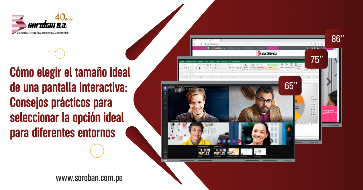 Cómo elegir el tamaño ideal de una pantalla interactiva: Consejos prácticos para seleccionar la opción ideal para diferentes entornos