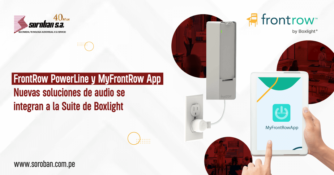 FrontRow PowerLine y MyFrontRow App: Nuevas soluciones de audio se integran a la Suite de Boxlight