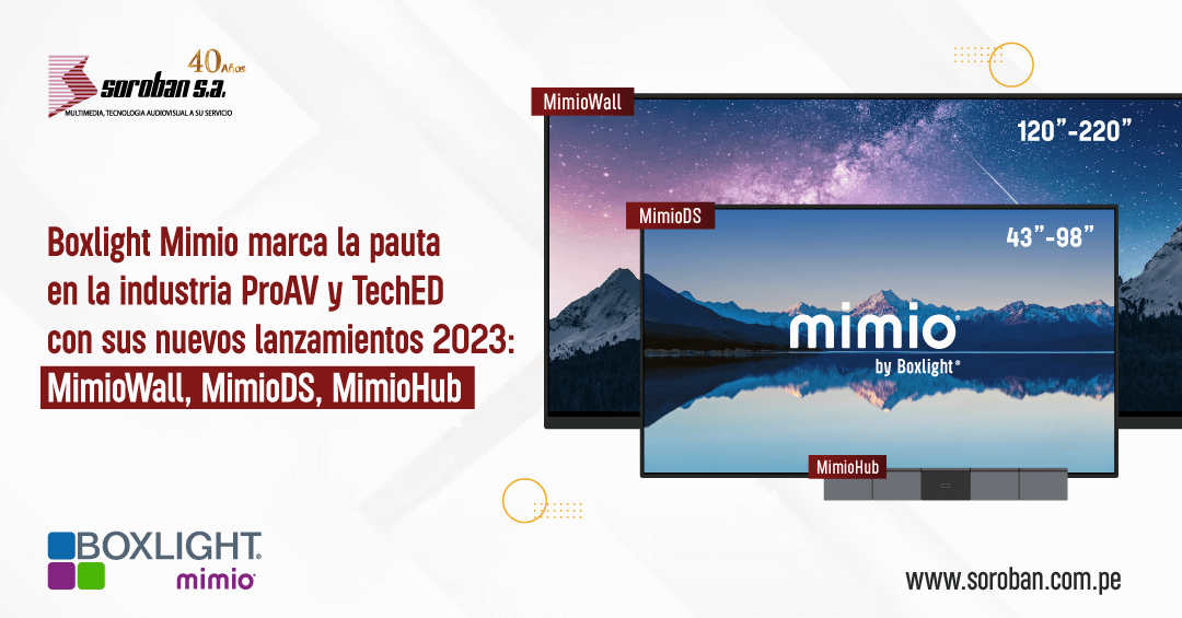 Boxlight Mimio marca la pauta en la industria ProAV y TechED con sus nuevos lanzamientos 2023: MimioWall, MimioDS, MimioHub