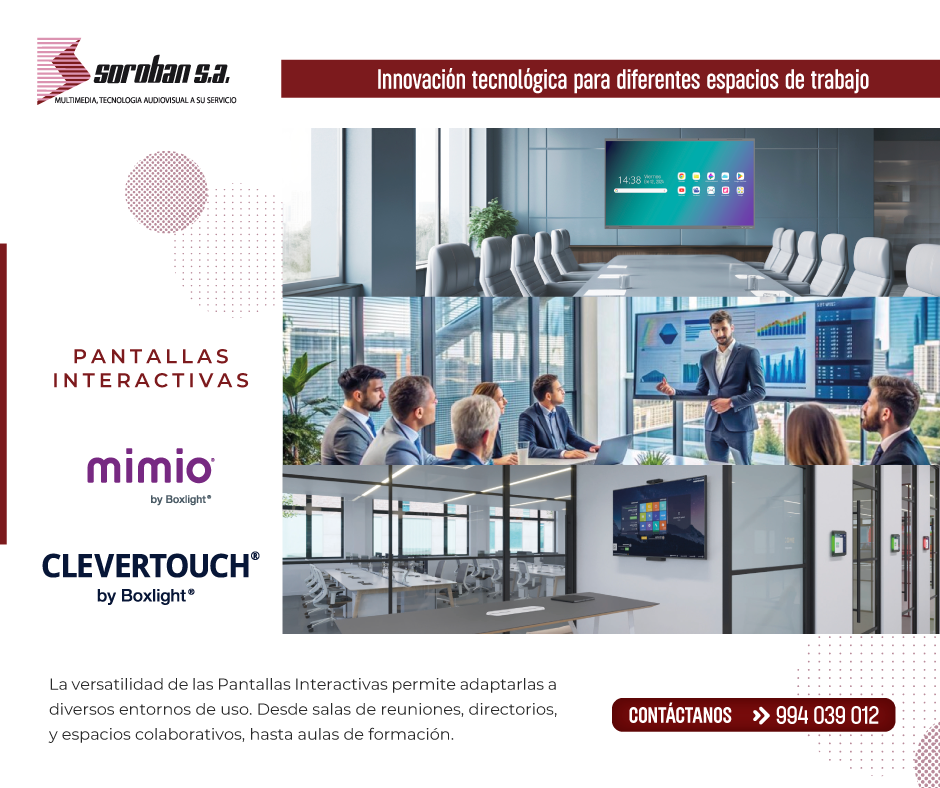 Pantallas Interactivas Boxlight Mimio: La innovación tecnológica para diferentes espacios de trabajo