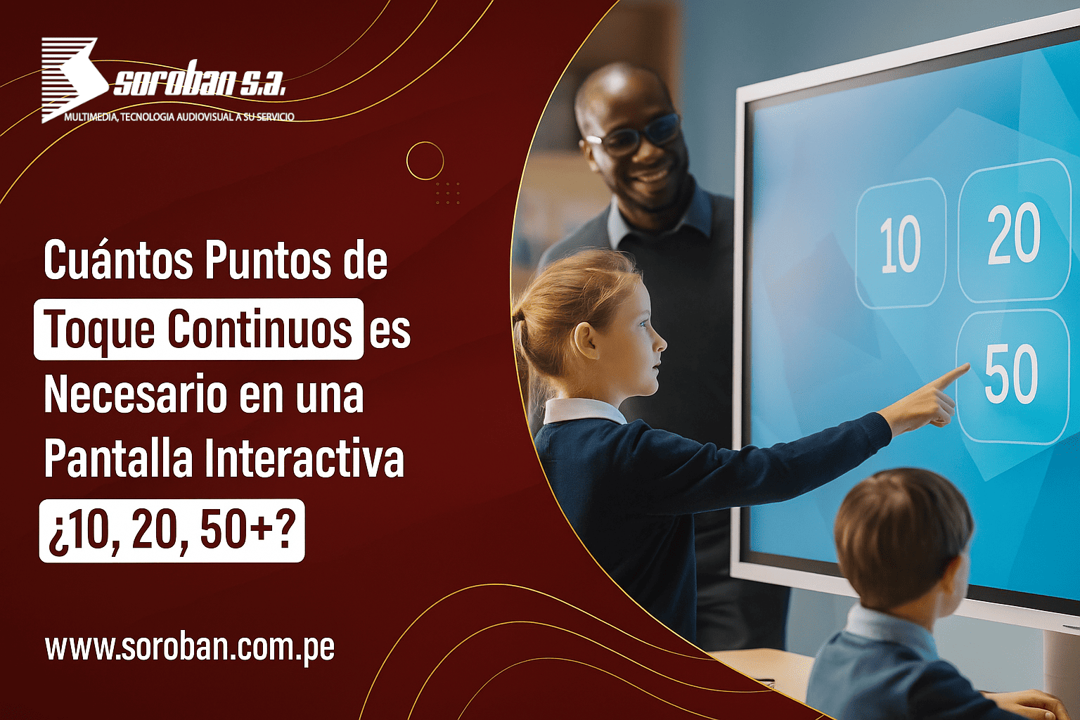 Cuántos Puntos de Toque Continuos Debe Tener tu Pantalla Interactiva: ¿10, 20, 50+?